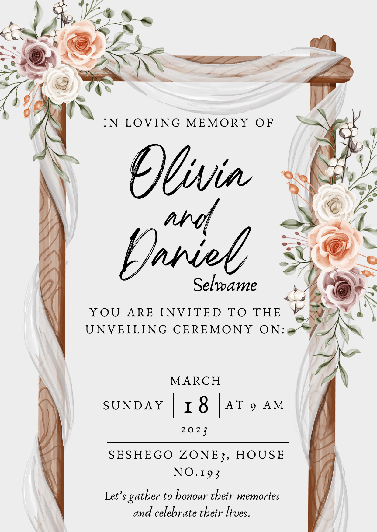 Unveiling Tombstone – Selwame